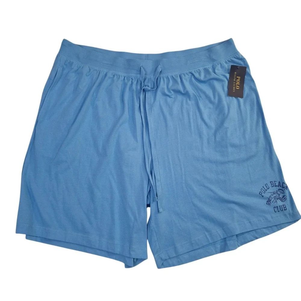 Polo Ralph Lauren Sleep Shorts Mens 4X Blue Beach Club Lobster NWT